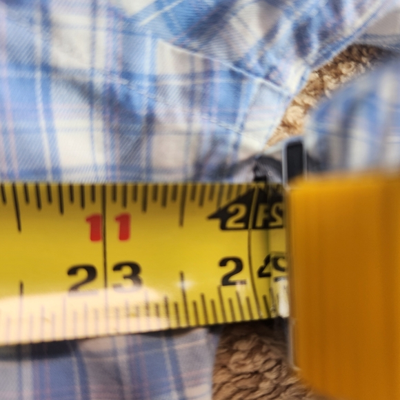 Peter Millar Light Blue and White Plaid Casuel Shirt Size L - Picture 8 of 13